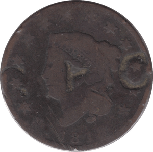 1818 ONE CENT USA - WORLD COINS - Cambridgeshire Coins