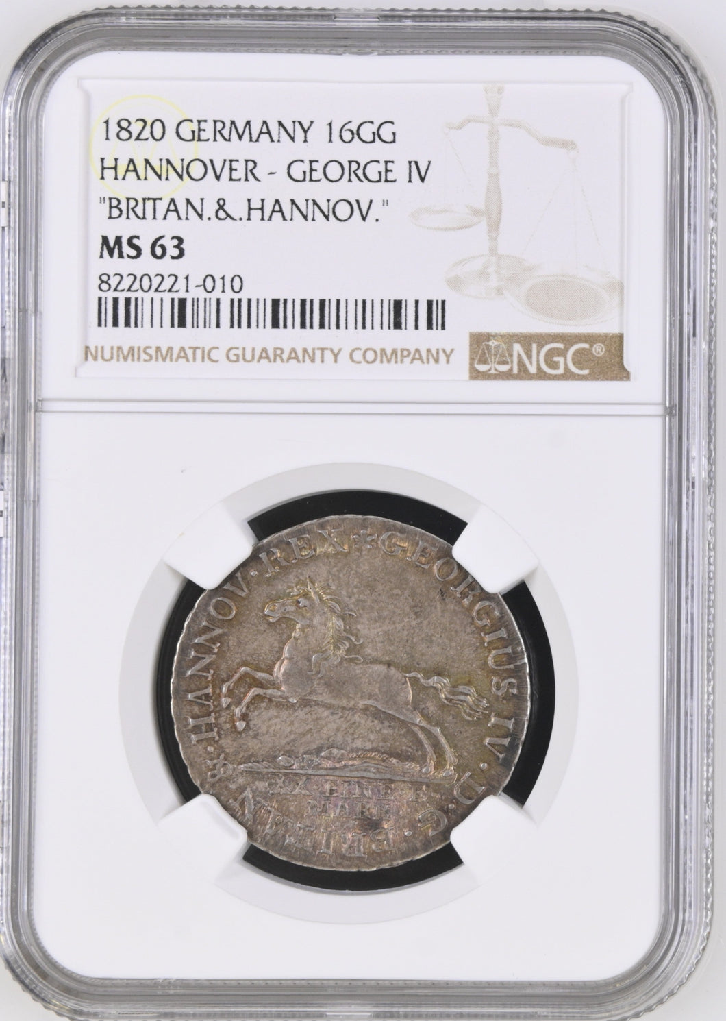 1820 16GG HANNOVER GERMANY MS 63 - NGC OTHER COINS - Cambridgeshire Coins