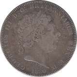 1820 CROWN ( FINE ) LX - CROWN - Cambridgeshire Coins