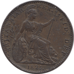 1821 FARTHING ( EF ) - Farthing - Cambridgeshire Coins