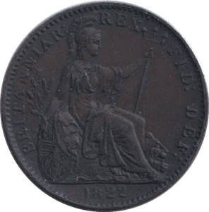 1822 FARTHING ( AUNC ) - FARTHING - Cambridgeshire Coins