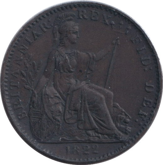 1822 FARTHING ( AUNC ) - FARTHING - Cambridgeshire Coins