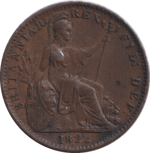 1822 FARTHING ( EF ) - FARTHING - Cambridgeshire Coins