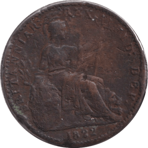 1822 FARTHING ( GF ) - FARTHING - Cambridgeshire Coins