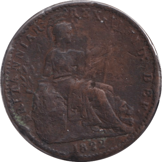 1822 FARTHING ( GF ) - FARTHING - Cambridgeshire Coins