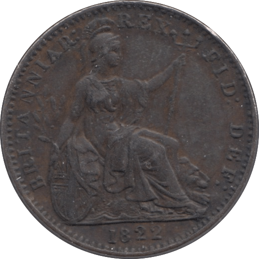 1822 FARTHING ( GVF ) - Farthing - Cambridgeshire Coins