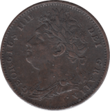 1822 FARTHING ( GVF ) - Farthing - Cambridgeshire Coins