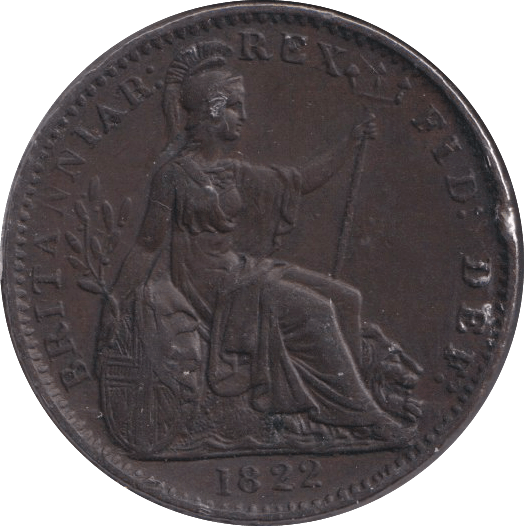 1822 FARTHING ( GVF ) - FARTHING - Cambridgeshire Coins