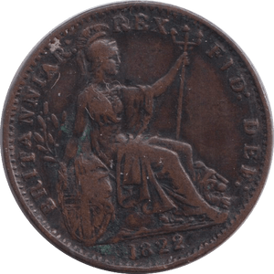 1822 FARTHING ( GVF ) - WORLD COINS - Cambridgeshire Coins