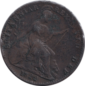 1822 FARTHING ( VF ) - FARTHING - Cambridgeshire Coins