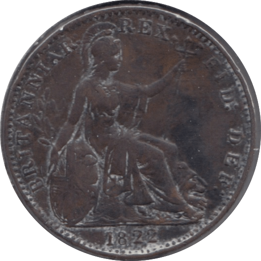 1822 FARTHING ( VF ) - Farthing - Cambridgeshire Coins