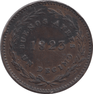 1823 1/10 REAL ARGENTINA - WORLD COINS - Cambridgeshire Coins