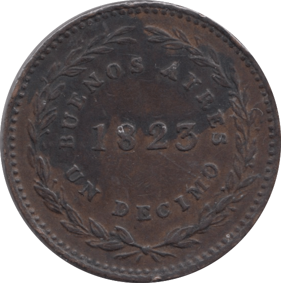 1823 1/10 REAL ARGENTINA - WORLD COINS - Cambridgeshire Coins