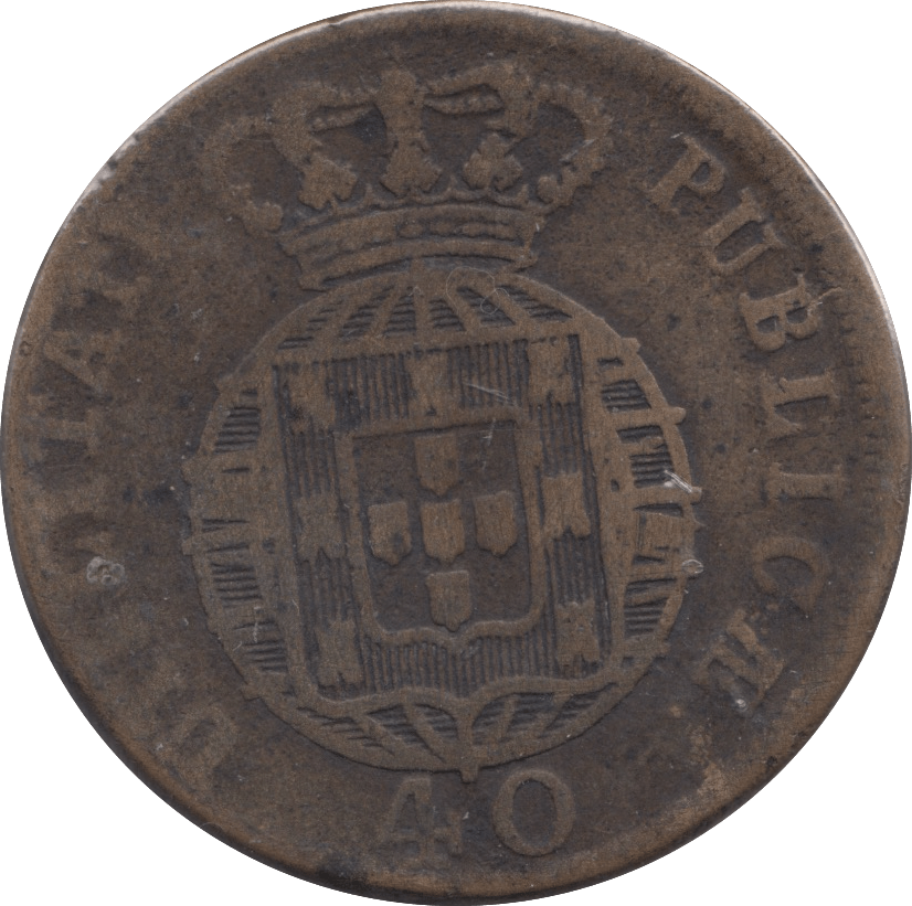 1825 40 REIS PORTUGAL - WORLD COINS - Cambridgeshire Coins