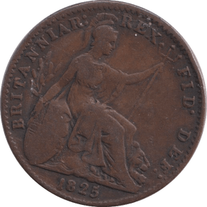 1825 FARTHING ( FINE ) - FARTHING - Cambridgeshire Coins