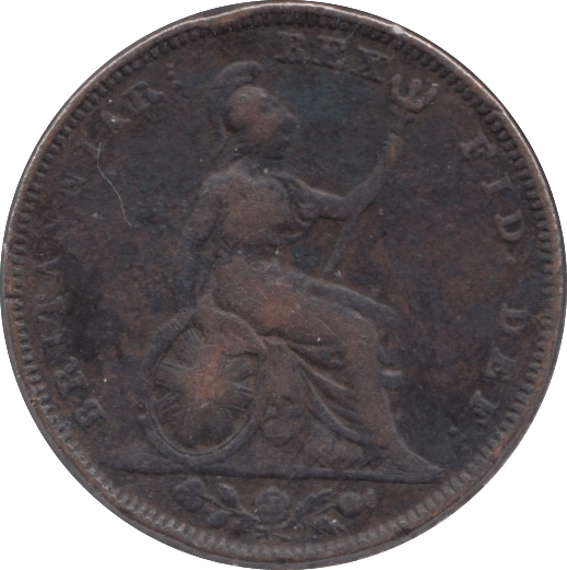 1826 FARTHING ( FINE ) - Farthing - Cambridgeshire Coins