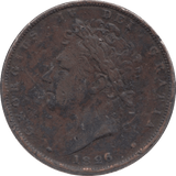 1826 FARTHING ( FINE ) - Farthing - Cambridgeshire Coins