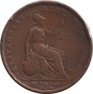 1826 PENNY ( FINE ) - PENNY - Cambridgeshire Coins