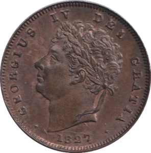 1827 THIRD FARTHING ( AUNC ) - One Third Farthing - Cambridgeshire Coins