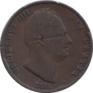 1831 HALFPENNY ( FINE ) - Halfpenny - Cambridgeshire Coins