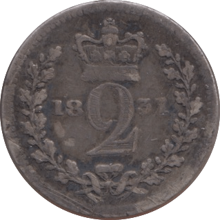 1831 MAUNDY TWOPENCE ( FINE ) - MAUNDY TWOPENCE - Cambridgeshire Coins