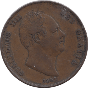 1831 PENNY BRITANNIA ( VF ) - PENNY - Cambridgeshire Coins