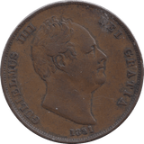 1831 PENNY BRITANNIA ( VF ) - PENNY - Cambridgeshire Coins