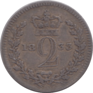 1833 MAUNDY TWOPENCE ( GVF ) - MAUNDY TWOPENCE - Cambridgeshire Coins