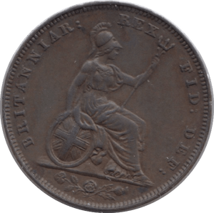 1834 FARTHING ( EF ) - Farthing - Cambridgeshire Coins