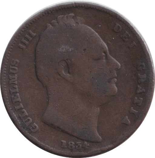 1834 FARTHING ( FAIR ) - FARTHING - Cambridgeshire Coins