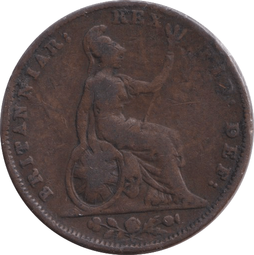 1834 FARTHING ( FAIR ) - FARTHING - Cambridgeshire Coins