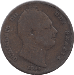 1834 FARTHING ( FINE ) - Farthing - Cambridgeshire Coins