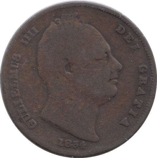 1834 FARTHING ( FINE ) - Farthing - Cambridgeshire Coins