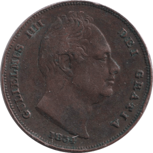 1834 FARTHING ( GF ) - FARTHING - Cambridgeshire Coins