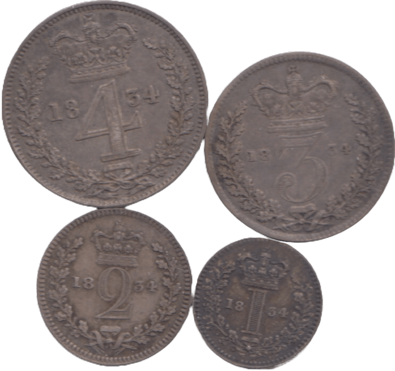 1834 MAUNDY SET WILLIAM IIII - Maundy Set - Cambridgeshire Coins