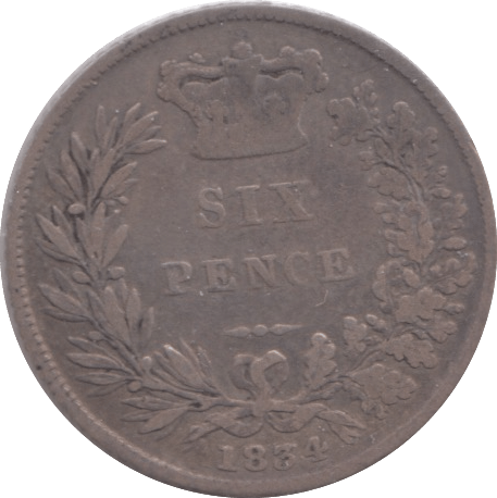 1834 SIXPENCE ( FINE ) - Sixpence - Cambridgeshire Coins