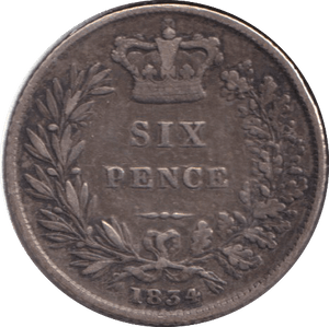 1834 SIXPENCE ( GF ) - SIXPENCE - Cambridgeshire Coins