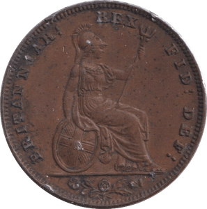 1835 FARTHING ( GVF ) - FARTHING - Cambridgeshire Coins