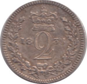 1835 MAUNDY TWOPENCE ( UNC ) - MAUNDY TWOPENCE - Cambridgeshire Coins