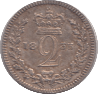 1835 MAUNDY TWOPENCE ( UNC ) - MAUNDY TWOPENCE - Cambridgeshire Coins