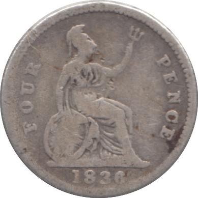 1836 FOURPENCE ( FAIR ) 3 - FOURPENCE - Cambridgeshire Coins