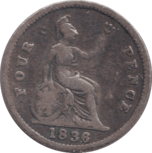 1836 FOURPENCE ( GF ) - FOURPENCE - Cambridgeshire Coins