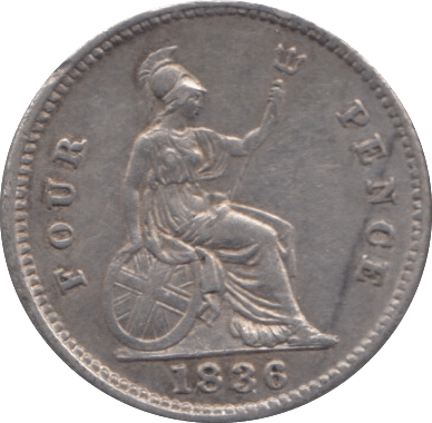 1836 FOURPENCE ( GVF ) - FOURPENCE - Cambridgeshire Coins