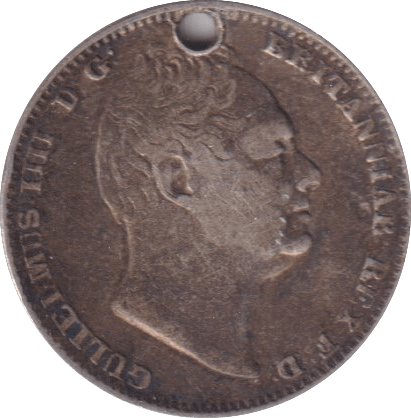 1836 FOURPENCE ( VF ) HOLED - Fourpence - Cambridgeshire Coins