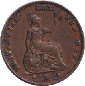 1837 FARTHING ( FINE ) - FARTHING - Cambridgeshire Coins