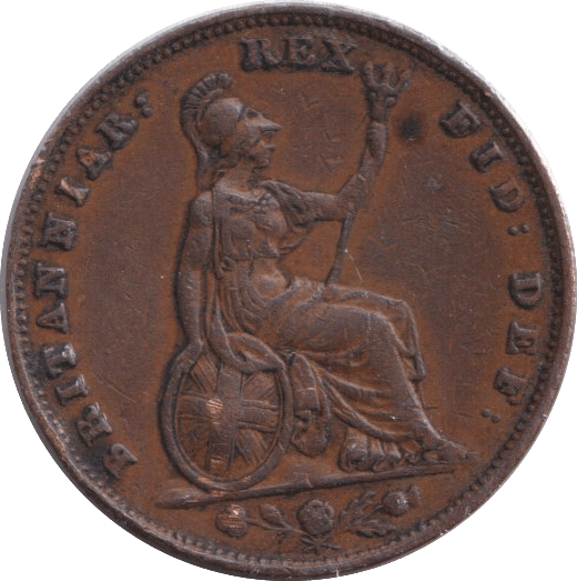 1837 FARTHING ( FINE ) - FARTHING - Cambridgeshire Coins