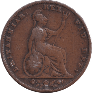 1837 FARTHING ( FINE ) - FARTHING - Cambridgeshire Coins