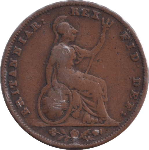 1837 FARTHING ( FINE ) - FARTHING - Cambridgeshire Coins