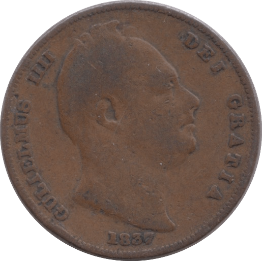 1837 FARTHING ( FINE ) - Farthing - Cambridgeshire Coins