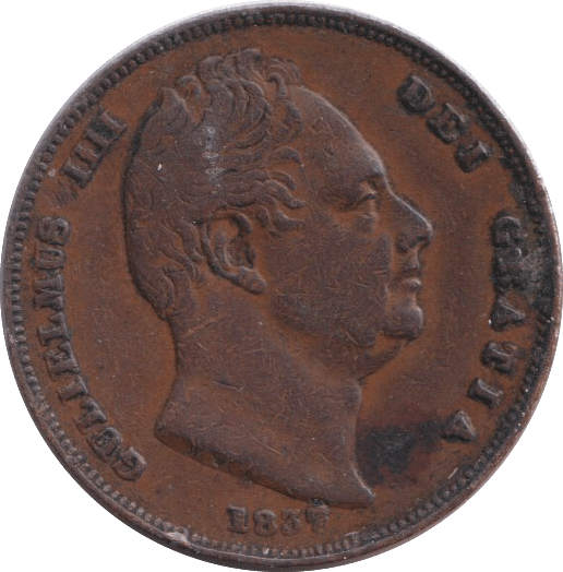 1837 FARTHING ( FINE ) - FARTHING - Cambridgeshire Coins